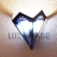 Aplique de pared marroquí de cristal azul triangular