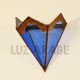 Aplique de pared marroquí de cristal azul triangular
