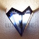 Aplique de pared marroquí de cristal azul triangular