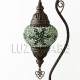 Lampe de table en mosaïque turque fruit d'Eden avec un ton vert émeraude