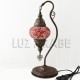 Lampe de table en mosaïque turque fruit d'Eden avec tons rouges