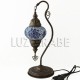 Lampe de table en mosaïque turque fruit d'Eden avec ton bleu